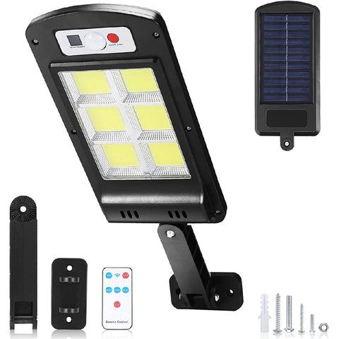 Solar Lights Outdoor Motion Sensor 120 Bright COB LED 6000 Lumens Remote