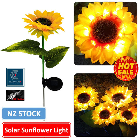 Outdoor Solar Garden Stake Lights Solar Powered Light Sunflower