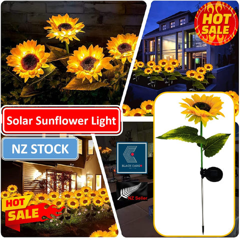 Outdoor Solar Garden Stake Lights Solar Powered Light Sunflower