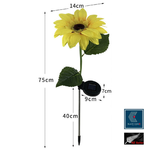 Outdoor Solar Garden Stake Lights Solar Powered Light Sunflower