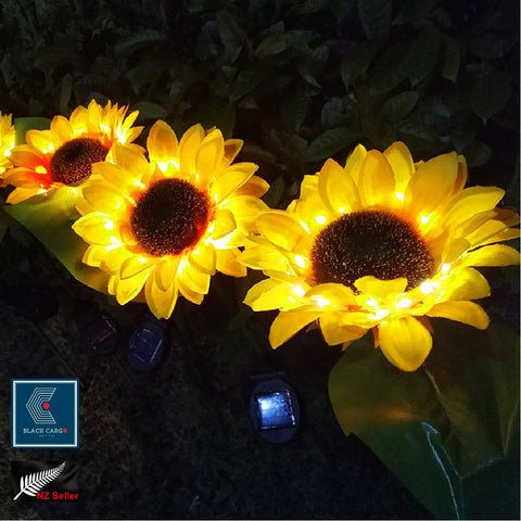 Outdoor Solar Garden Stake Lights Solar Powered Light Sunflower