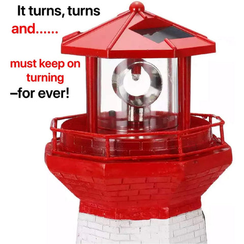 Solar Light Solar Lighthouse with Rotating Lamp 27cm