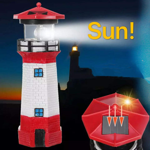 Solar Light Solar Lighthouse with Rotating Lamp 27cm