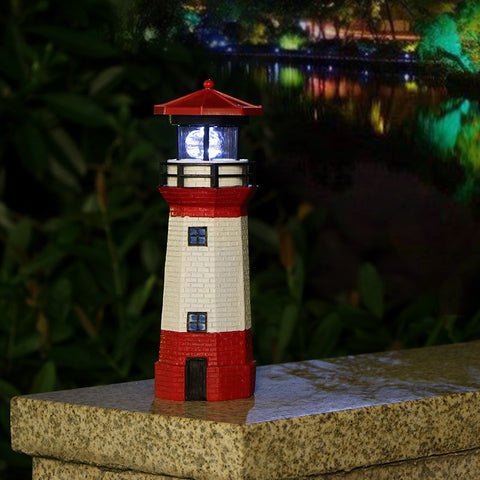 Solar Light Solar Lighthouse with Rotating Lamp 27cm