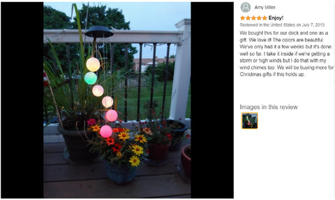 Solar Lights Color Changing Wind Chime Spiral Spinner Crystal Ball lamps Lights