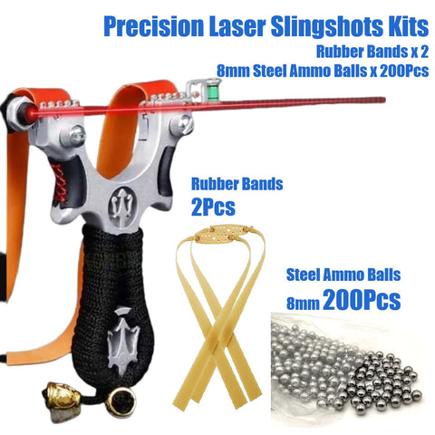 Laser Slingshot Bow with Ammo Balls Hunting Shooting Accessories