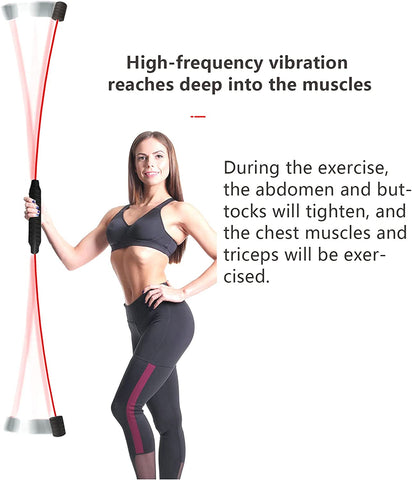 pilates Vibration Bar Fitness Rod Pilates Yoga Elastic Exercise Equipment