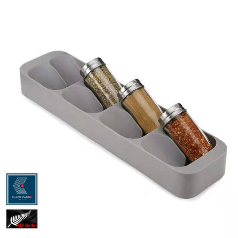 Spice Drawer Organizer Seasoning 4-Tier Rack Tray Insert for Kitchen Drawers