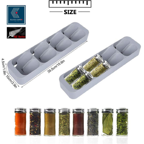 Spice Drawer Organizer Seasoning 4-Tier Rack Tray Insert for Kitchen Drawers