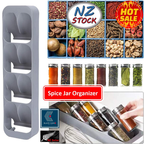 Spice Drawer Organizer Seasoning 4-Tier Rack Tray Insert for Kitchen Drawers