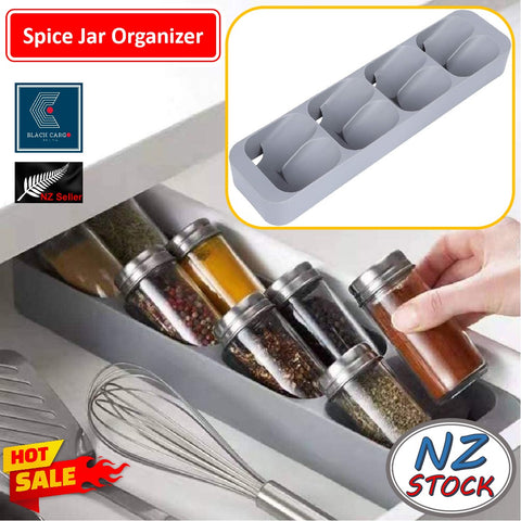 Spice Drawer Organizer Seasoning 4-Tier Rack Tray Insert for Kitchen Drawers