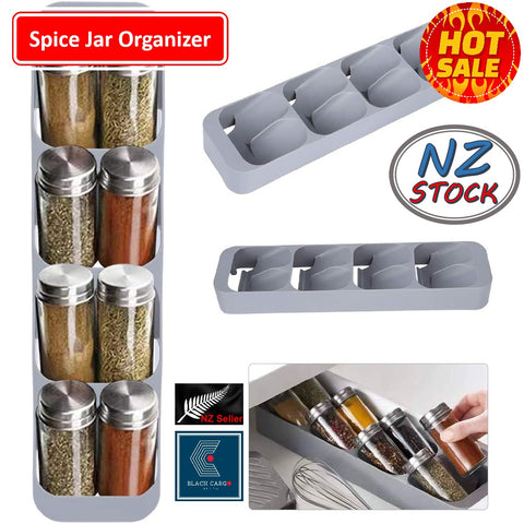 Spice Drawer Organizer Seasoning 4-Tier Rack Tray Insert for Kitchen Drawers
