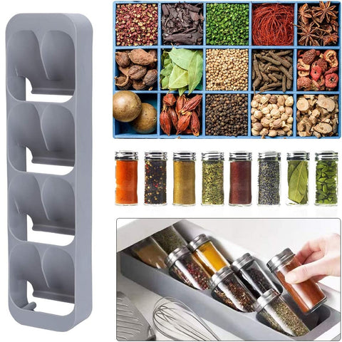 Spice Drawer Organizer Seasoning 4-Tier Rack Tray Insert for Kitchen Drawers