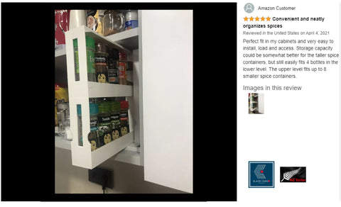 2-Tiered Swivel Rotate Spice Rack Organizer Kitchen Shelf Cabinet Organizer