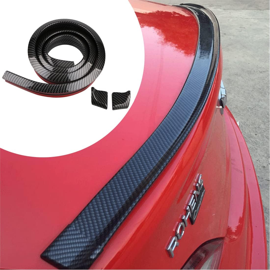 Universal Racing Spoiler Bar Spoiler wing Lip Kit Carbon Fiber Strip ...