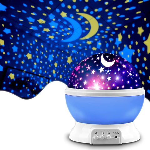 Star Night Light Projector Kids Night Light 360 Degree Rotation -Blue