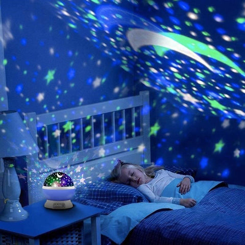 Star Night Light Projector Kids Night Light 360 Degree Rotation -Blue