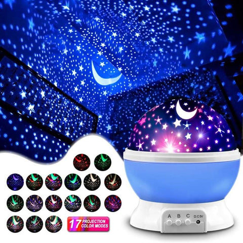 Star Night Light Projector Kids Night Light 360 Degree Rotation -Blue