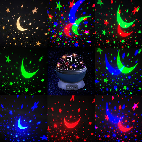 Star Night Light Projector Kids Night Light 360 Degree Rotation -Blue