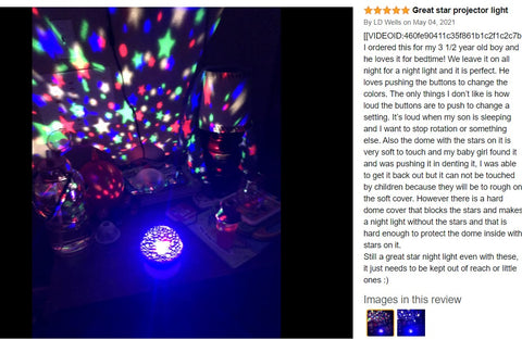Star Night Light Projector Kids Night Light 360 Degree Rotation -Blue