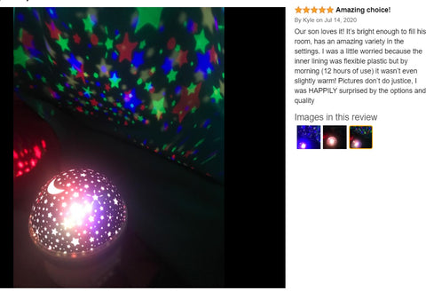 Star Night Light Projector Kids Night Light 360 Degree Rotation -Pink