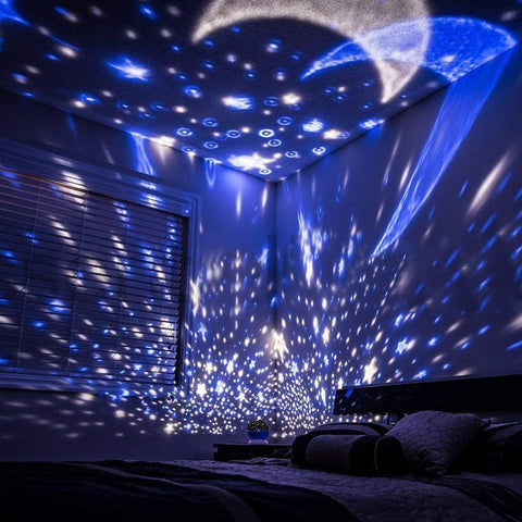 Star Night Light Projector Kids Night Light 360 Degree Rotation -Blue