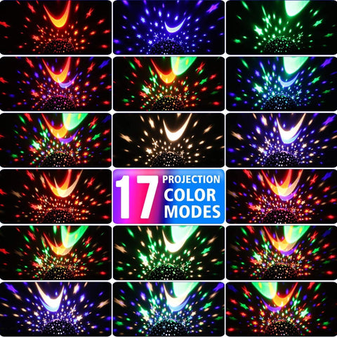 Star Night Light Projector Kids Night Light 360 Degree Rotation -Blue