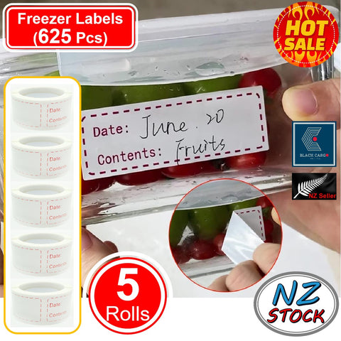 625Pcs Freezer Fridges Food Storage Bin Jar Home Restaurant Labels Stickers