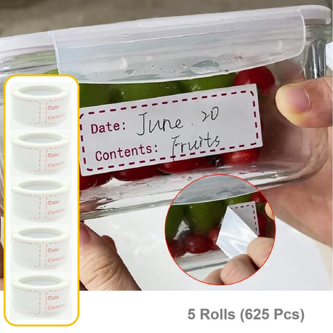 625Pcs Freezer Fridges Food Storage Bin Jar Home Restaurant Labels Stickers
