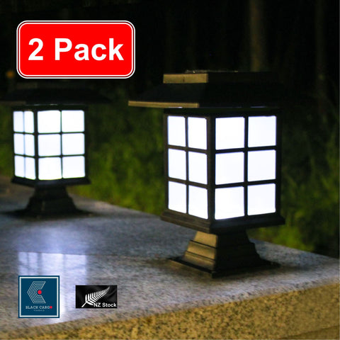 Solar Post Lights 2Pcs - Referdeal