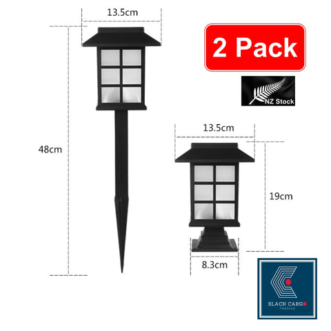 Solar Post Lights 2Pcs - Referdeal