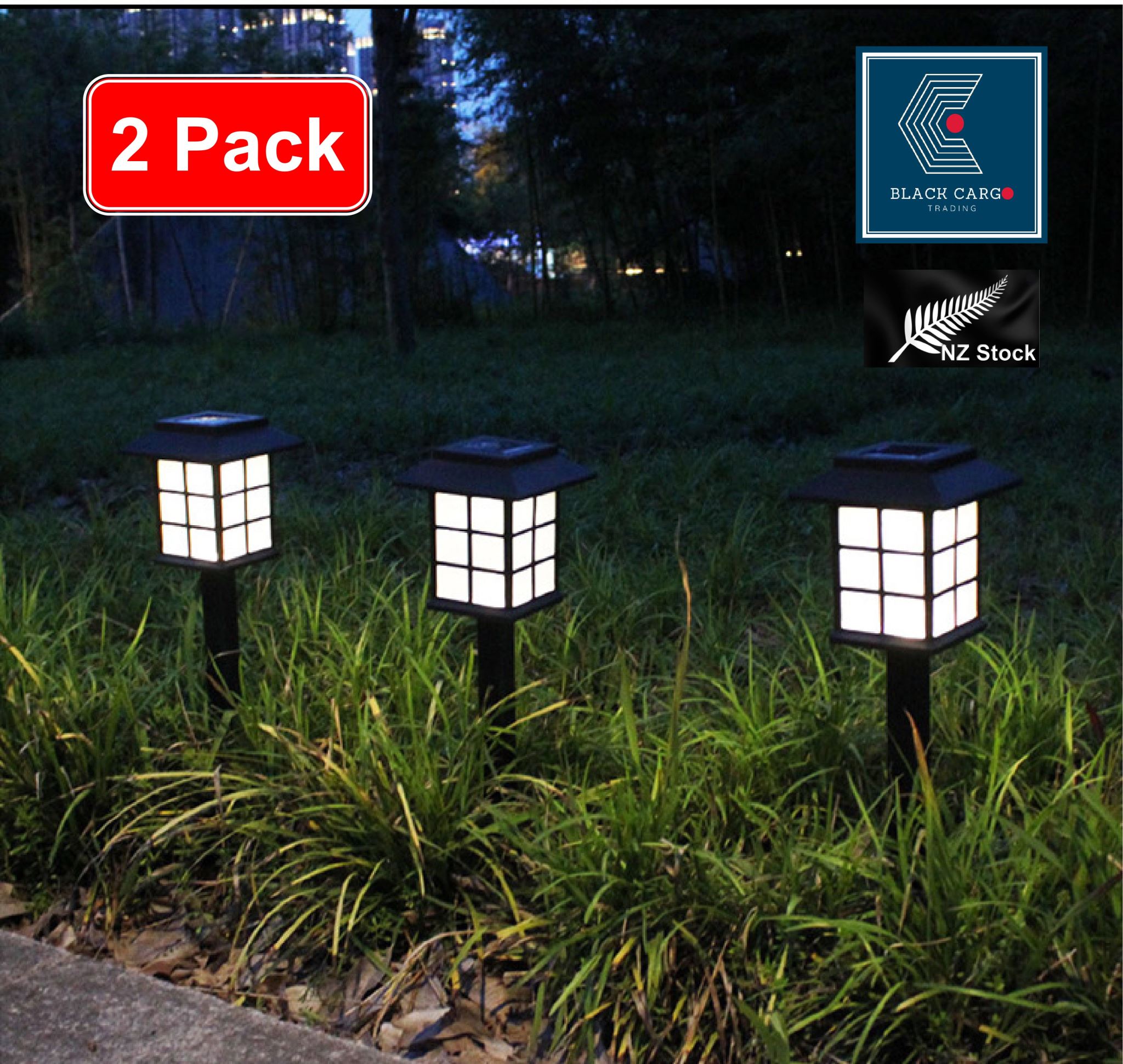 Solar Post Lights 2Pcs - Referdeal