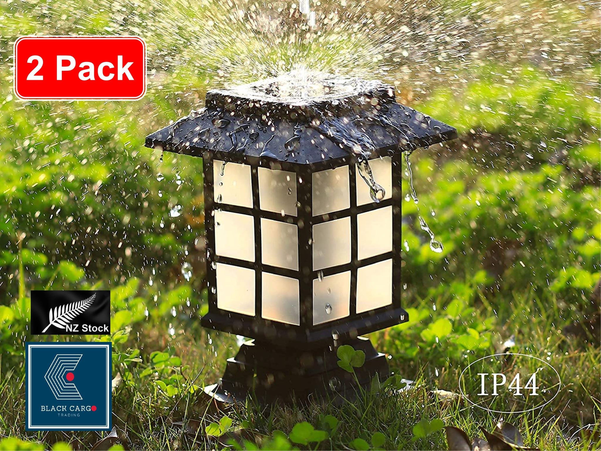 Solar Post Lights 2Pcs - Referdeal