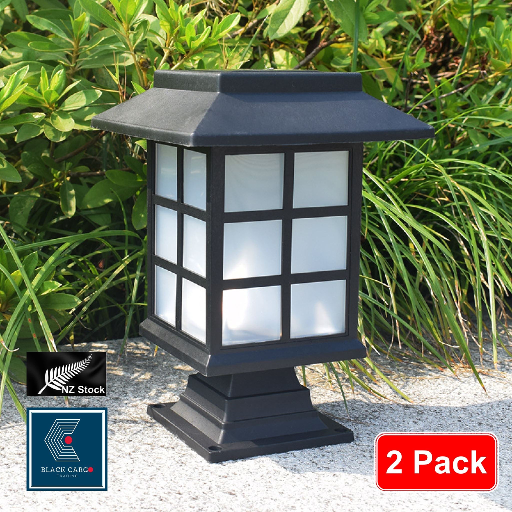 Solar Post Lights 2Pcs - Referdeal