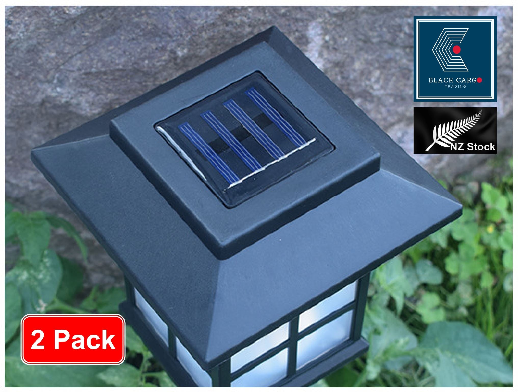 Solar Post Lights 2Pcs - Referdeal