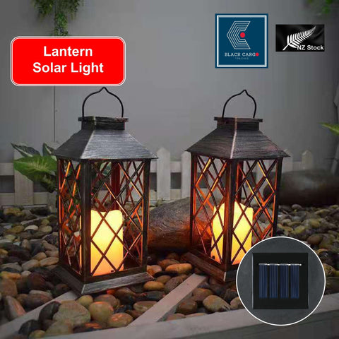 Solar Lights Morocco Metal Lantern Hanging Garden Outdoor Lights LED Candle