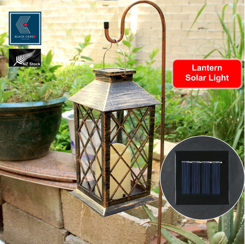 Solar Lights Morocco Metal Lantern Hanging Garden Outdoor Lights LED Candle