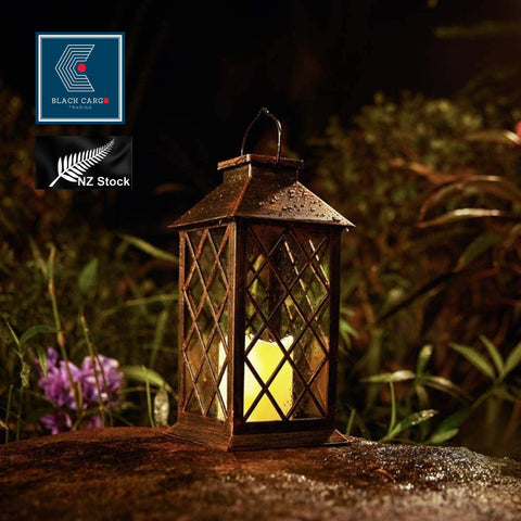 Solar Lights Morocco Metal Lantern Hanging Garden Outdoor Lights LED Candle