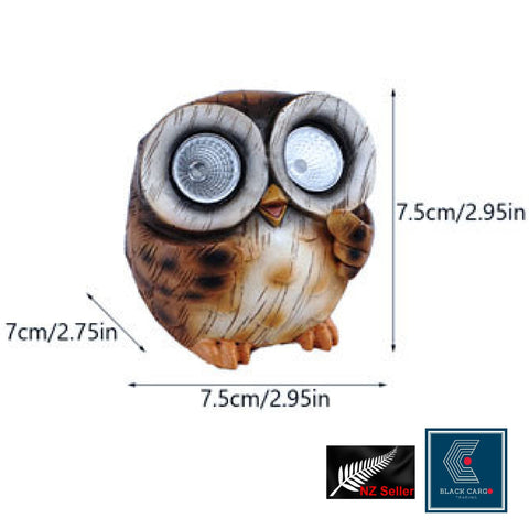 Cute Funny Owl Naughty Gnome Statue for Garden Decoration Solar Powered Light