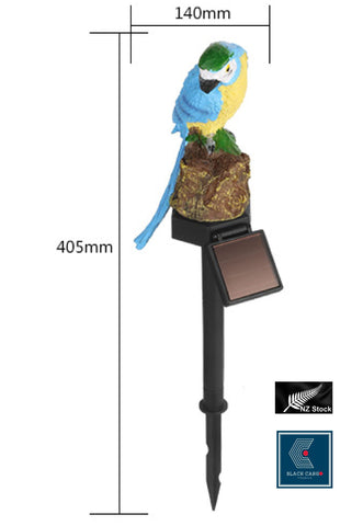 Solar Garden Lights Cute Parrot Waterproof Outdoor Garden Stake Ornament Blue