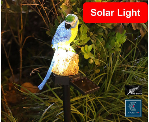 Solar Garden Lights Cute Parrot Waterproof Outdoor Garden Stake Ornament Blue