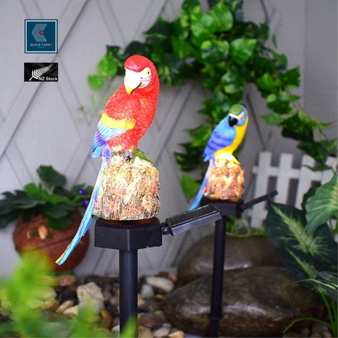 Solar Garden Lights Cute Parrot Waterproof Outdoor Garden Stake Ornament