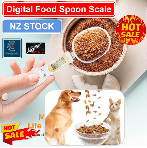 Digital Pet Dog Feeder with LCD Display Scale Spoon 500g/0.1g