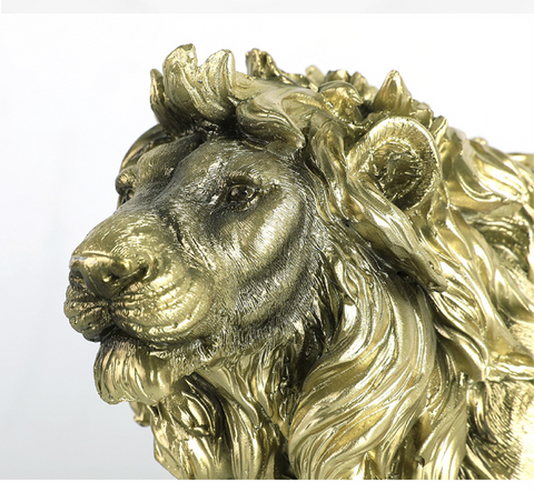 Design Architectural Large Gold Lion Statue Decoration sculptures for Home