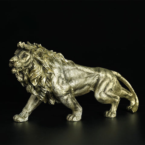 Design Architectural Large Gold Lion Statue Decoration sculptures for Home