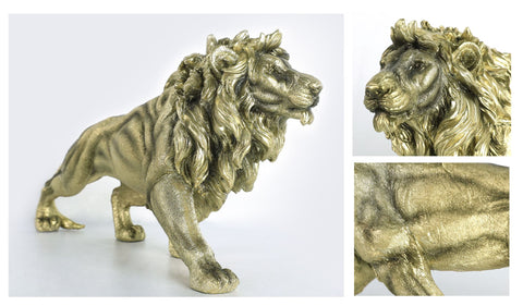 Design Architectural Large Gold Lion Statue Decoration sculptures for Home