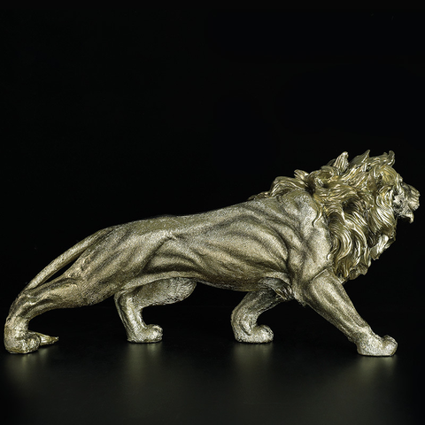 Design Architectural Large Gold Lion Statue Decoration sculptures for Home