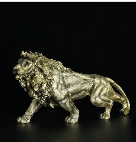 Design Architectural Large Gold Lion Statue Decoration sculptures for Home