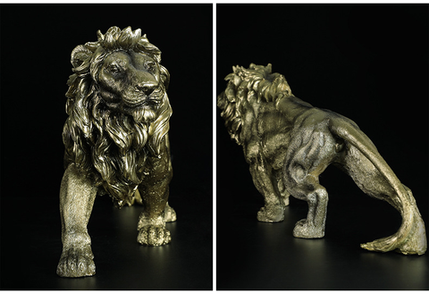 Design Architectural Large Gold Lion Statue Decoration sculptures for Home