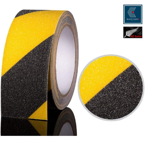 5cm x 10m Anti Slip Safety Grip Tape Yellow & Black Hazard Caution Warning Tape